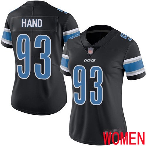 Detroit Lions Limited Black Women Dahawn Hand Jersey NFL Football #93 Rush Vapor Untouchable->women nfl jersey->Women Jersey